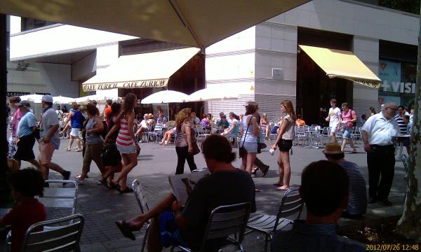 Plaza Catalunia - Cafe Z&uuml;rich